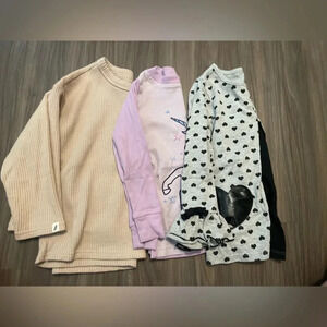 Easy Peasy Toddler girls long sleeve shirt bundle size 4T